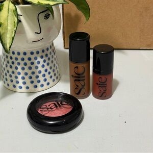 Saie Make Up Blush & Bronzer Bundle - Swim Bronzer, Spicy/Mia Blush
